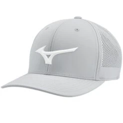 Mizuno Tour Vent Snapback Hat -Golf Shop 2024 mizuno tour vent snapback hat grey white front itempicture
