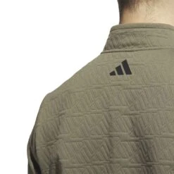 Adidas DWR 1/4 Zip Pullover 15 Adidas DWR 1/4 Zip Pullover -Golf Shop adidas 2023 dwr quarter zip pullover olive strata back detail itempicture