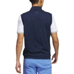 Adidas Elevated Quarter Zip Vest -Golf Shop adidas 2023 elevated quarter zip vest collegiate navy back itempicture