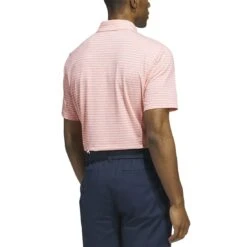 Adidas 2023 Go-To Stripe Polo -Golf Shop adidas 2023 go to stripe polo coral fusion back itempicture