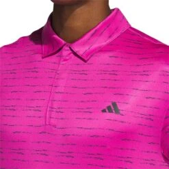 Adidas Stripe Zipper Polo -Golf Shop adidas 2023 stripe zipper polo lucid fuchsia detail2 itempicture