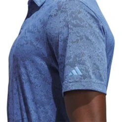 Adidas Textured Jacquard Polo -Golf Shop adidas 2023 textured jacquard polo blue fusion detail1 itempicture
