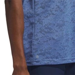 Adidas Textured Jacquard Polo -Golf Shop adidas 2023 textured jacquard polo blue fusion detail2 itempicture