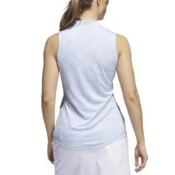 Adidas Women's Essentials Sleeveless Polo -Golf Shop adidas 2023 womens essentials sleeveless polo wonder blue back itempicture