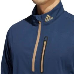 Adidas RAIN.RDY Half Zip 9 Adidas RAIN.RDY Half Zip -Golf Shop adidas fw22 rain rdy half zip crew navy detail itempicture