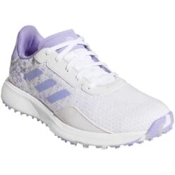 Adidas Juniors S2G Spikeless Golf Shoes White/Almost Lime/Light Purple -Golf Shop adidas juniors s2g spikeless golf shoes white almost lime light purple gv9787 toe itempicture