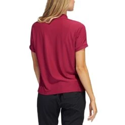 Adidas Women's Go-To Polo -Golf Shop adidas ss22 womens go to polo legacy burgundy back itempicture