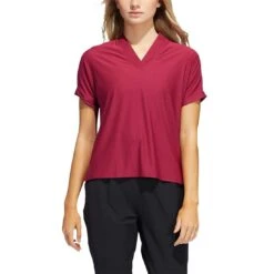 Adidas Women's Go-To Polo -Golf Shop adidas ss22 womens go to polo legacy burgundy itempicture