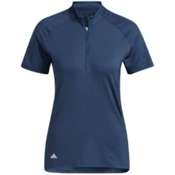 Adidas Women's Short Sleeve Mock Neck Polo -Golf Shop adidas ss22 womens short sleeve mock neck polo crew navy itempicture