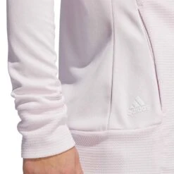 Adidas Women's Textured Full Zip Jacket -Golf Shop adidas ss22 womens textured full zip jacket almost pink detail itempicture