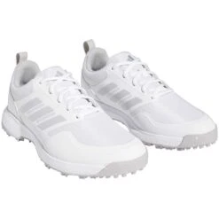 Adidas Women's Tech Response 3.0 SL Golf Shoes White/Grey Two/Silver -Golf Shop adidas womens tech response 3 0 sl golf shoes white grey silver front itempicture