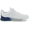 Ecco S-Three Boa Golf Shoes White/Blue Depths -Golf Shop ecco s three boa golf shoes white blue depths profile itempicture