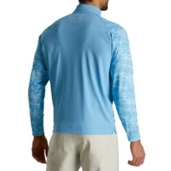 FootJoy Camo Color Block Midlayer 12 FootJoy Camo Color Block Midlayer -Golf Shop footjoy camo color block midlayer light blue back itempicture