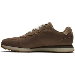 FootJoy Contour Jogger Golf Shoes Brown/Tan -Golf Shop footjoy contour jogger golf shoes brown tan 54277 side itempicture