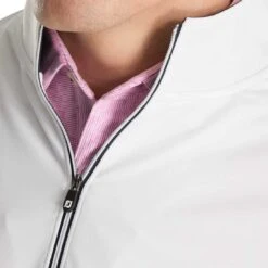 FootJoy Half Zip Pullover -Golf Shop footjoy half zip pullvoer white detail itempicture