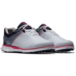 FootJoy Women's Pro SL Sport Golf Shoes White/Navy/Pink -Golf Shop footjoy womens pro sl sport golf shoes white navy pink 98147 pair itempicture