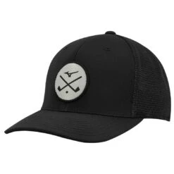 Mizuno Crossed Clubs Mesh Snapback Hat -Golf Shop mizuno crossed clubs mesh snapback hat black itempicture