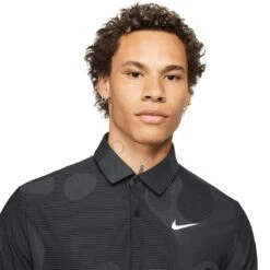 Nike Dri-FIT ADV Tour Camo Polo 11 Nike Dri-FIT ADV Tour Camo Polo -Golf Shop nike dri fit adv tour camo polo black detail itempicture