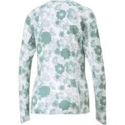 Puma Women's YOU-V Lily Pad Crew -Golf Shop puma 2023 womens you v lily pad crew adriatic back itempicture