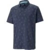 Puma Cloudspun Horizons Polo -Golf Shop puma cloudspun horizons polo navy blazer front itempicture