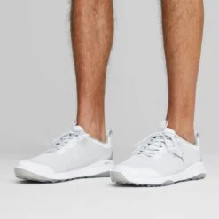 Puma Fusion Pro Golf Shoes White/Silver/High Rise 14 Puma Fusion Pro Golf Shoes White/Silver/High Rise -Golf Shop puma fusion pro golf shoes white silver high rise 377041 05 mod1 itempicture