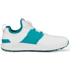 Puma Ignite Articulate Disc Golf Shoes White/Silver/Green Lagoon -Golf Shop puma ignite articulate disc white silver green lagoon 376079 08 profile2 itempicture