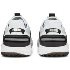 Puma Ignite Elevate Disc Golf Shoes White/Black/Silver -Golf Shop puma ignite elevate disc golf shoes white black silver 376080 06 heel itempicture
