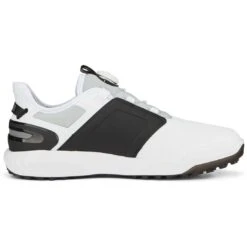 Puma Ignite Elevate Disc Golf Shoes White/Black/Silver -Golf Shop puma ignite elevate disc golf shoes white black silver 376080 06 profile2 itempicture