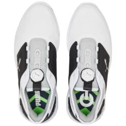 Puma Ignite Elevate Disc Golf Shoes White/Black/Silver -Golf Shop puma ignite elevate disc golf shoes white black silver 376080 06 top itempicture