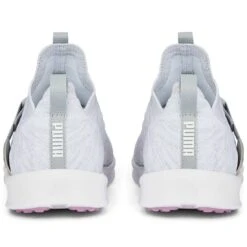 Puma Women's Laguna Fusion Knit Golf Shoes High Rise/White -Golf Shop puma womens laguna fusion knit golf high rise white 376082 01 heel itempicture