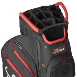 Titleist 2022 Cart 15 Cart Bag 11 Titleist 2022 Cart 15 Cart Bag -Golf Shop titleist 2022 cart 15 cart bag black black red top itempicture 1