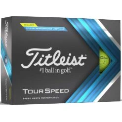 Titleist Tour Speed Yellow Personalized Golf Balls
