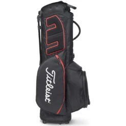 Titleist Players 5 Stand Bag -Golf Shop titleist 2023 players 5 stand bag black black red back itempicture