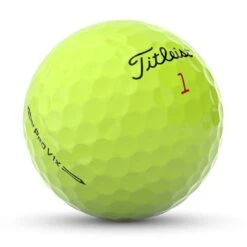Titleist Pro V1x Yellow Golf Balls -Golf Shop titleist 2023 pro v1x yellow golf balls ball angle itempicture
