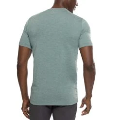 TravisMathew Scenic Vista Active Tee -Golf Shop travismathew scenic vista active tee heather silver pine back itempicture